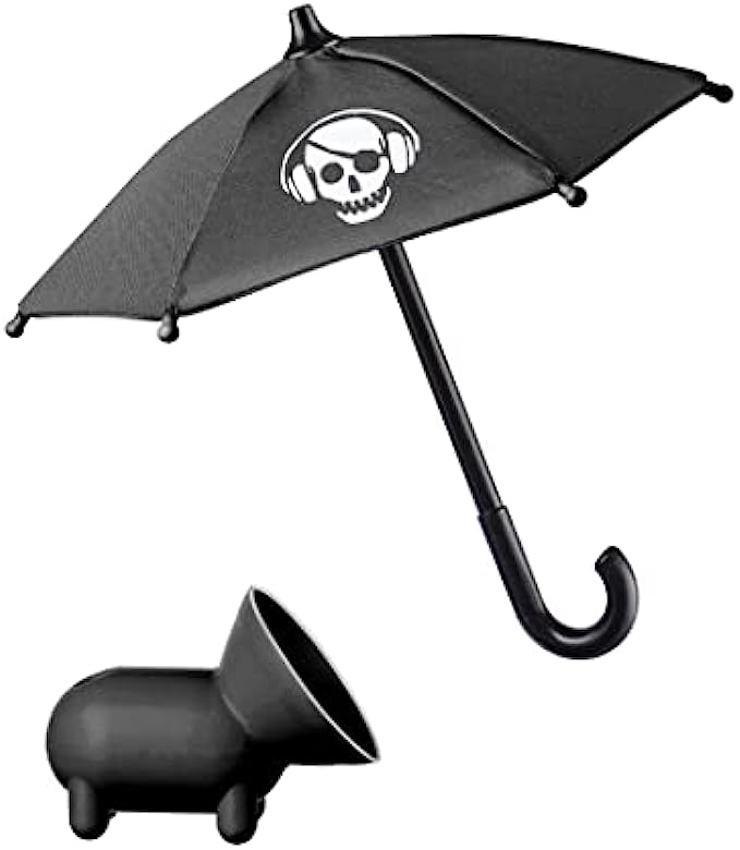 Sectpod Phone Umbrella for Sun Suction Cup Stand Sun Shield Universal Adjustable Piggy Cell Phone Sun Shade Cover Creative Desktop Phone Holder Mini Anti-Glare Sun Visor-Black