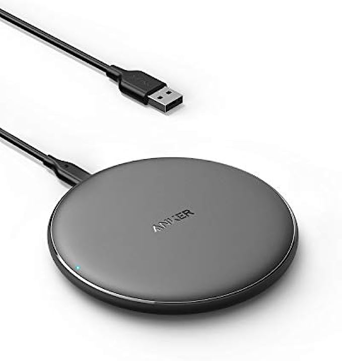 Anker Wireless Charger, 313 Wireless Charger (Pad), Qi-Certified 10W Max for iPhone 12/12 Pro/12 mini/12 Pro Max, SE 2020, 11, AirPods (No AC Adapter, Not Compatible with MagSafe Magnetic Charging)