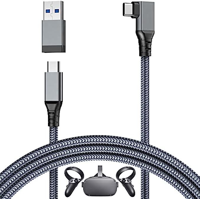 for Oculus Quest Link Cable 10FT Virtual Reality Headset Cable Fast Charging &amp; High Speed Data Transfer Long USB 3.2 Type C to C Gen1 Compatible with Oculus Quest 2/1 and Gaming PC