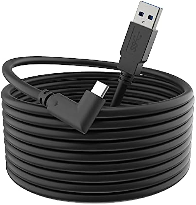 LcueGuk Link Cable Compatible with Oculus Quest 2 Link Cable 16.5FT, USBA to Type C VR Headset Cable for Oculus Quest 2 / Quest 1  Fast Charging &amp; PC Data Transfer Cord for VR Headset and Gaming P
