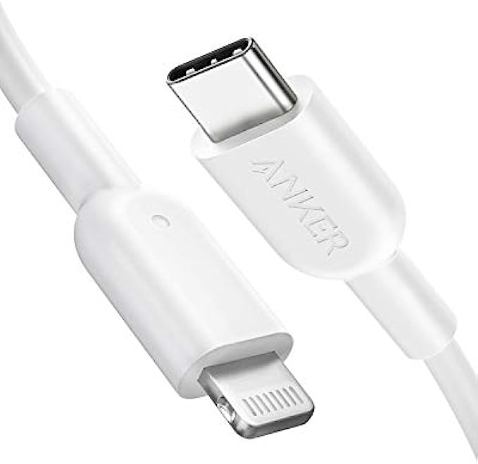 Anker USB C to Lightning Cable (6ft, MFi Certified) Powerline II for iPhone 13 13 Pro 12 Pro Max 12 11 X XS XR 8 Plus, AirPods Pro, Supports Power Delivery (Charger Not Included)(White)