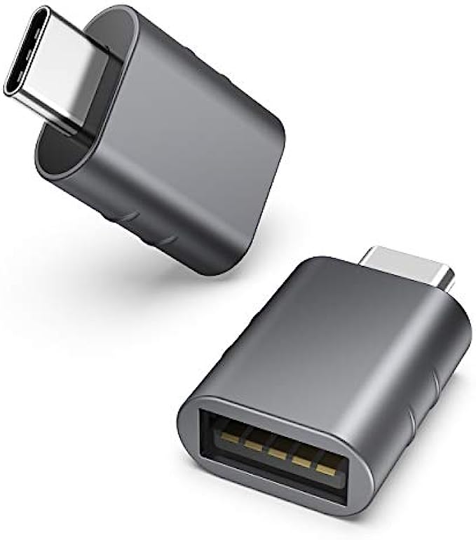 Syntech USB C to USB Adapter Pack of 2 USB C Male to USB3 Female Adapter Compatible with MacBook Pro 2021 iMac iPad Mini 6/Pro MacBook Air 2022 and Other Type C or Thunderbolt 4/3 Devices Space Grey
