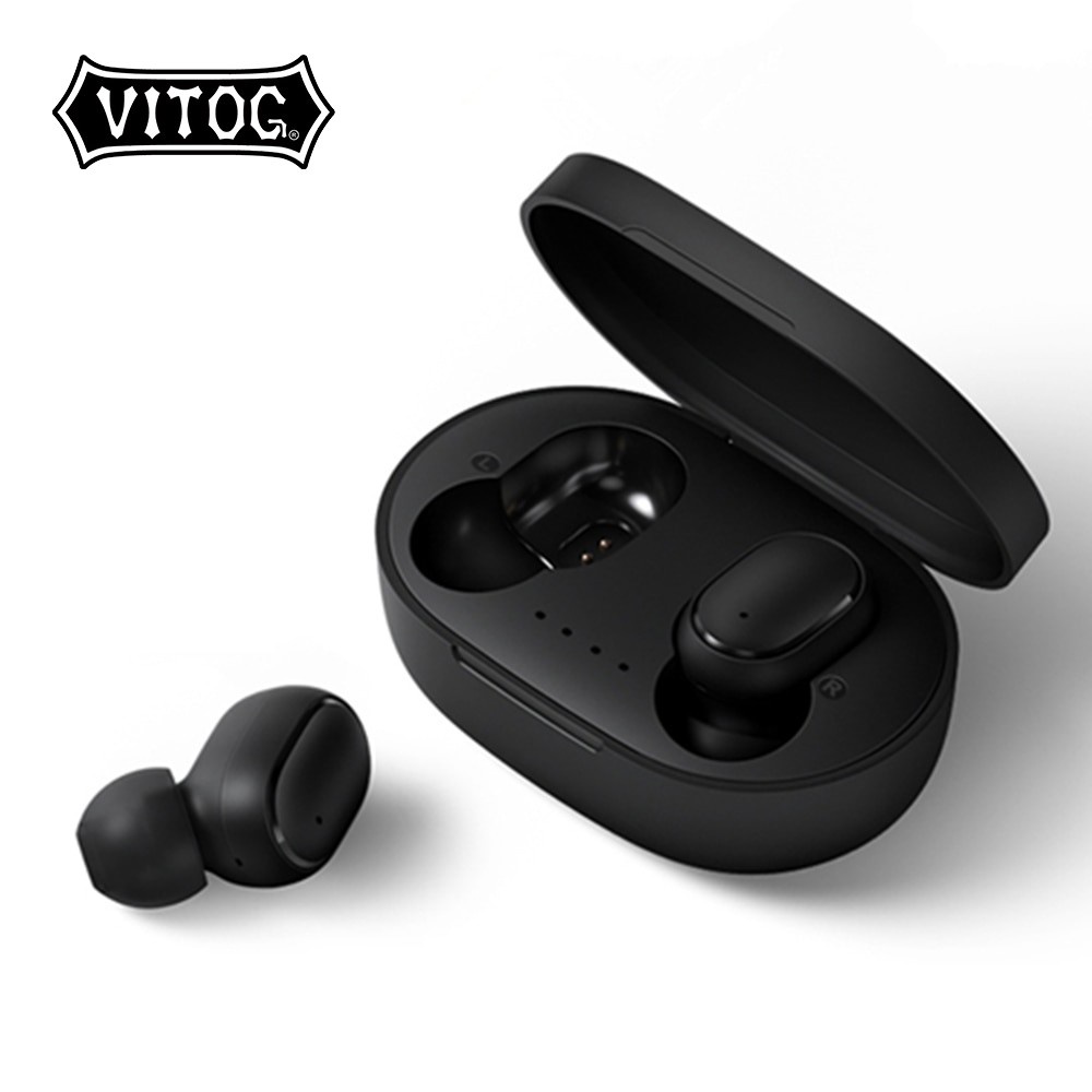 (Version 2022)Vitog Xiaomi Redmi AirDots Airdots Wireless Earbuds Low Latency Tws Bluetooth Earphone  A6s True Wireless Earphone Outdoor Sports Leisure Headphones