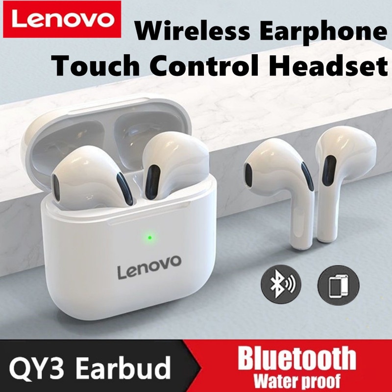 Lenovo QY3 TWS Bluetooth Earphones Wireless Earbuds Sport Noise Reduction Touch Control Headset HD Stereo with Mic