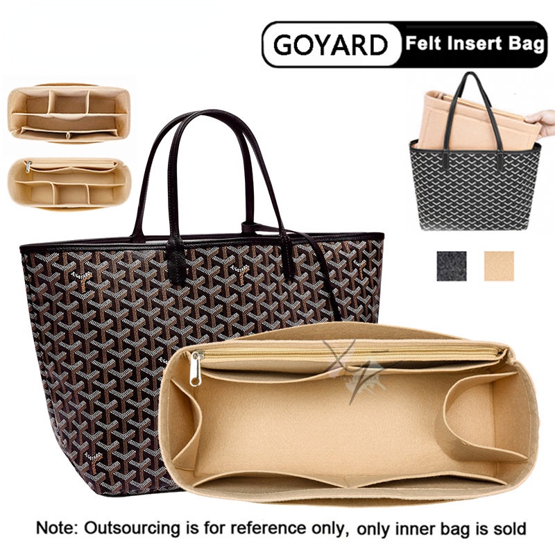 Felt Insert Bag Organizer Fits For Goyard GM PM Mini Tote Womens Handbag Inner Purse Travel Cosmetic Liner Bags Shaper