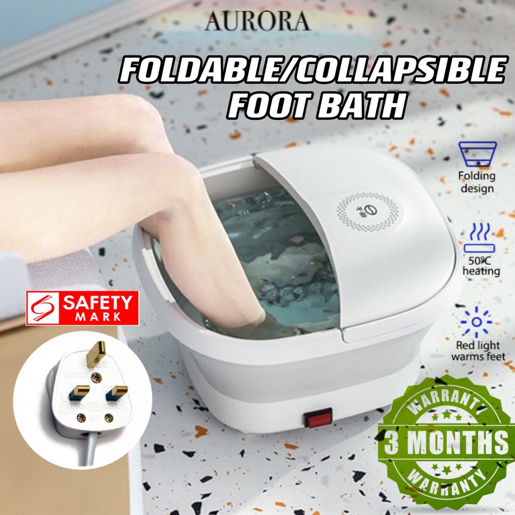 Aurora Official SG Seller Foot Bath Bucket Foot Spa Folding Foot Bath Tub Foot Massage Foot Bath Massager
