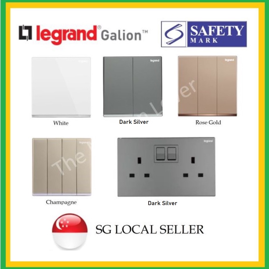 Legrand Galion Switch Socket White Dark Silver Rose Gold Champagne Designer Light Switch TML