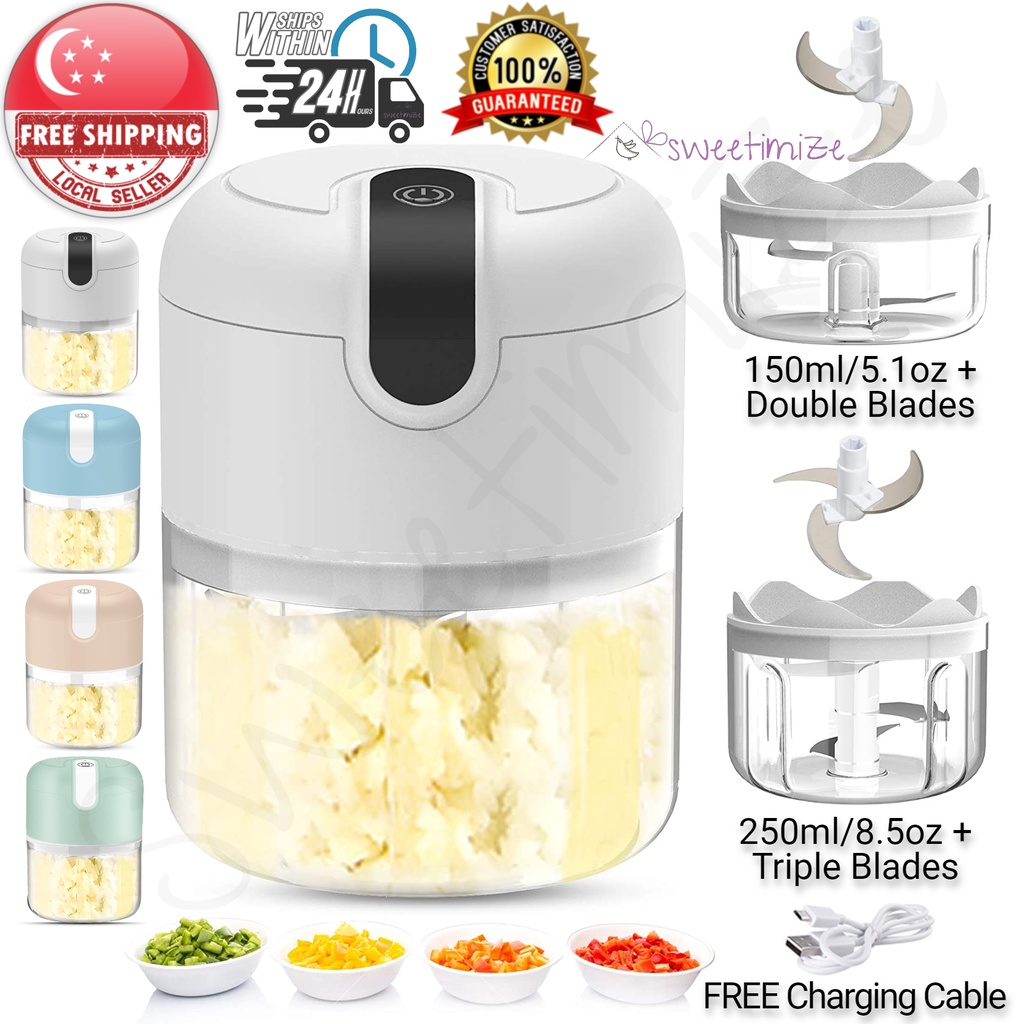 ?? Kitchen Mini Electric Food Processor/Rechargeable Garlic Blender/USB Wireless/Cooking Mixer Machine/Gift