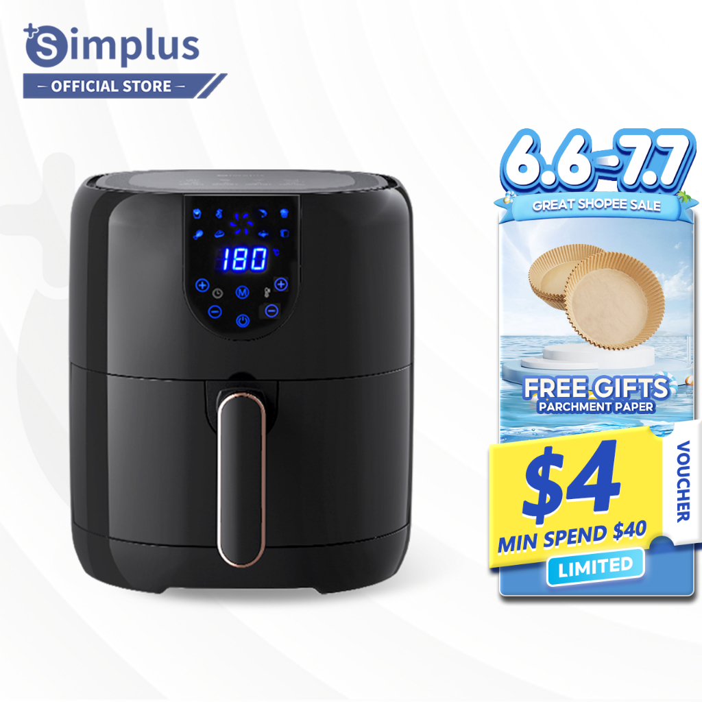 Simplus Air Fryer 5L/3.5L Digital Screen/Knob Control 1500W 60min/1300W 30min Timer Oil-free Dehydration