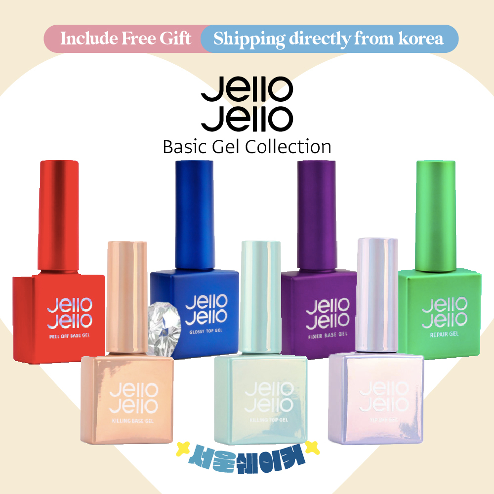 [Jello Jello] Basic Gel Collection 10g(Peel off base/fixer/non-wipe top/matt/repair/killing)