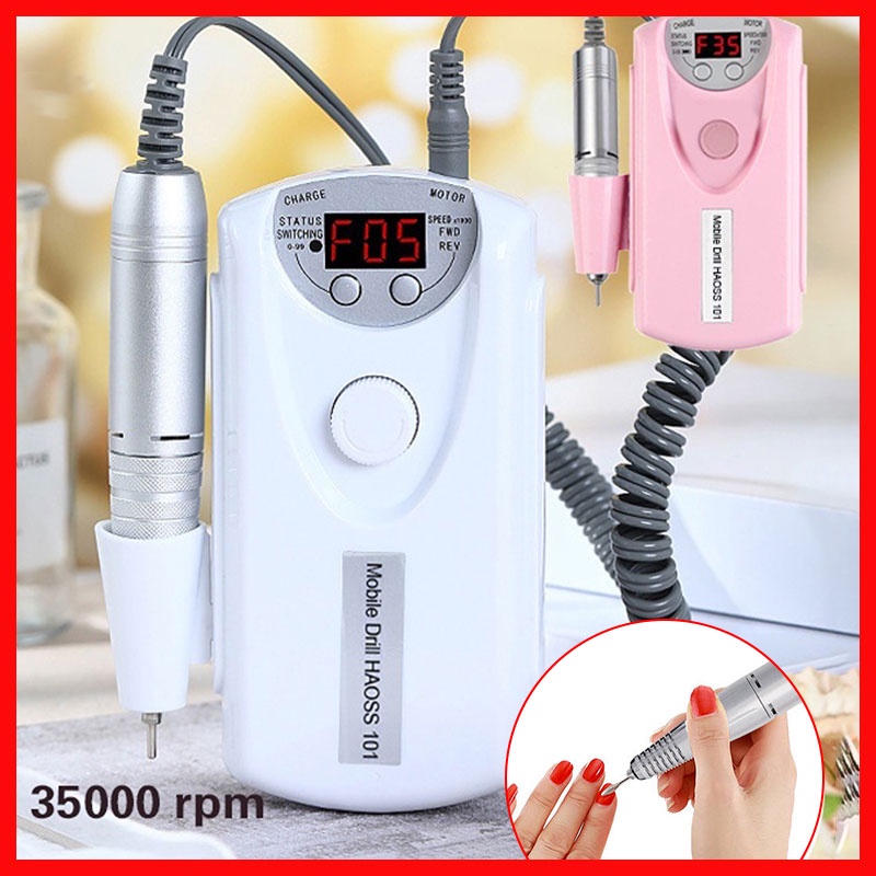 ✅SG  Stocks✅ 30000 RPM Cute Nail Drill Machine With HD LCD Display Rechargeable Nail Master For Manicure Portable Nail Drill Milling Machine