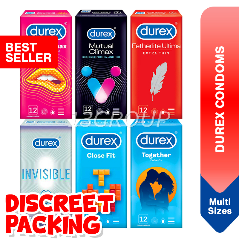Durex Condoms / Fetherlite Invisible Sensitive Mutual Climax Performa Pleasuremax Real Feel, 3s-12s