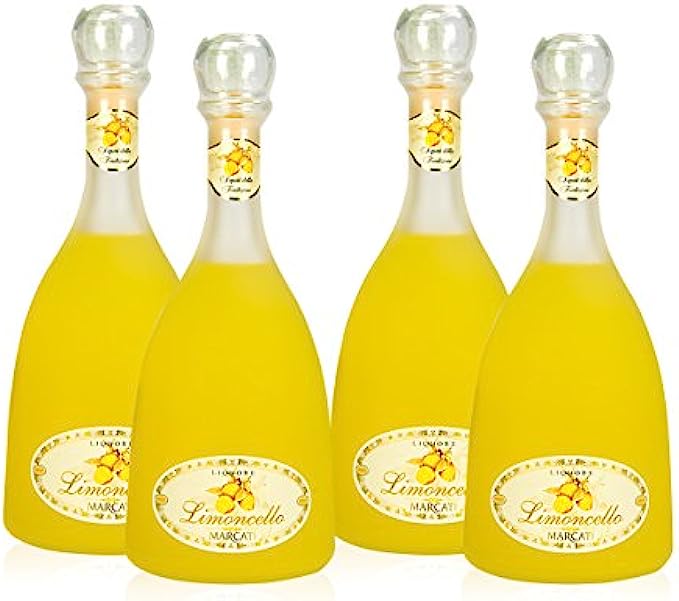 Limoncello d'Italia Marcati Gagliano (Pack 4 Satin Finish Bottles)