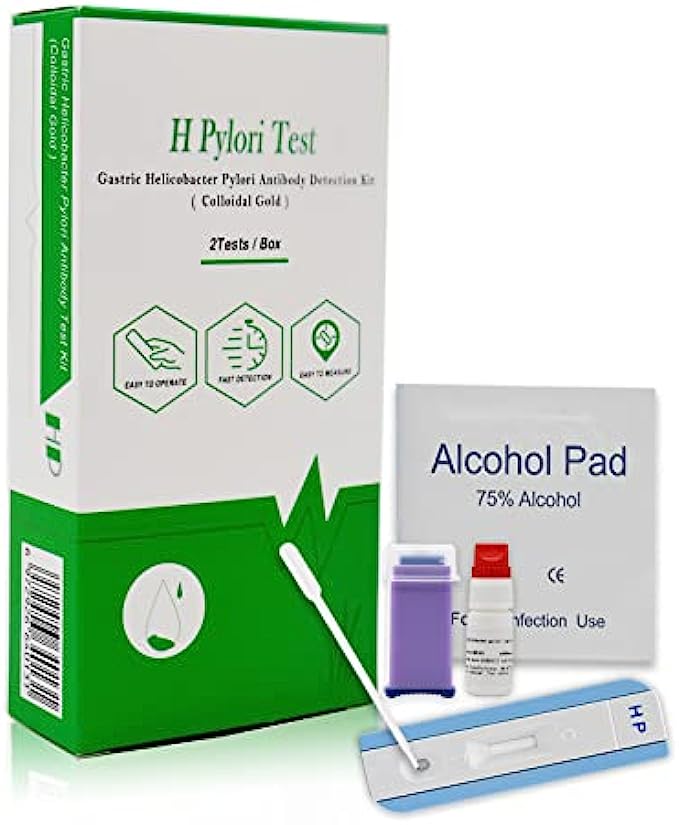 4 Tests Helicobacter Detection at Home Detection kit Self-Test at Home, Results in 10-15 Minutes, No Need to Go to The Laboratory