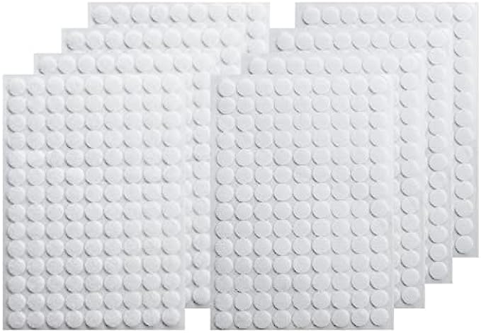 Self Adhesive Dots, 1000 Pcs(500 Pairs) 0.39 inch Strong Adhesive Dots for Classroom, Hook &amp; Loop Sticky Dots for Kids DIY, Office, Home (0.39 inch-1000pcs)