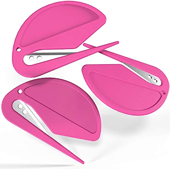 Uncommon Desks Colorful Letter Openers - Hot Pink (3 Pieces)