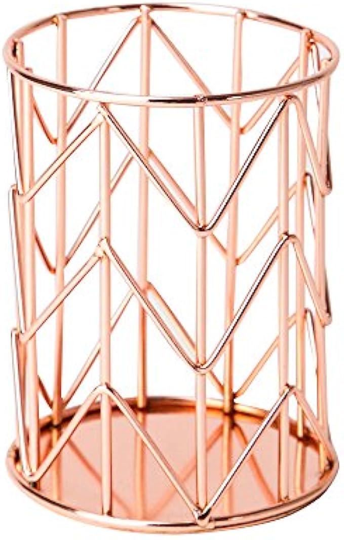 U Brands Pencil Cup, Wire Metal, Copper/Rose Gold - 857U06-24