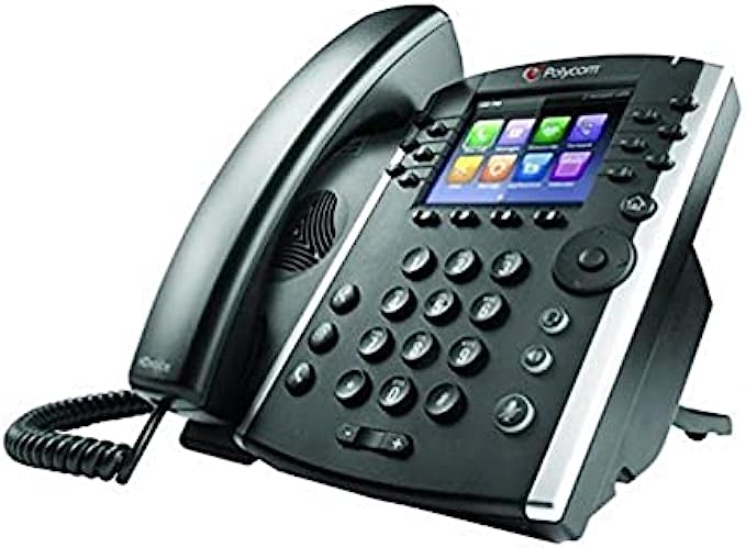 Poly - VVX 411 12-Line VOIP Business Phone (Polycom) - Desk Phone with Handset - POE - Power Supply Not Included - 3.5" Color Display