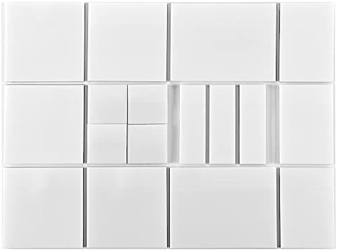 Jiemay 850 Pcs Transparent Sticky Notes Pad, Clear Sticky Notes for Books Message Reminder, Waterproof Self-Adhesive Translucent Sticky Notes, 17 Packs (1.5"x1.5" , 3"x1" , 3"