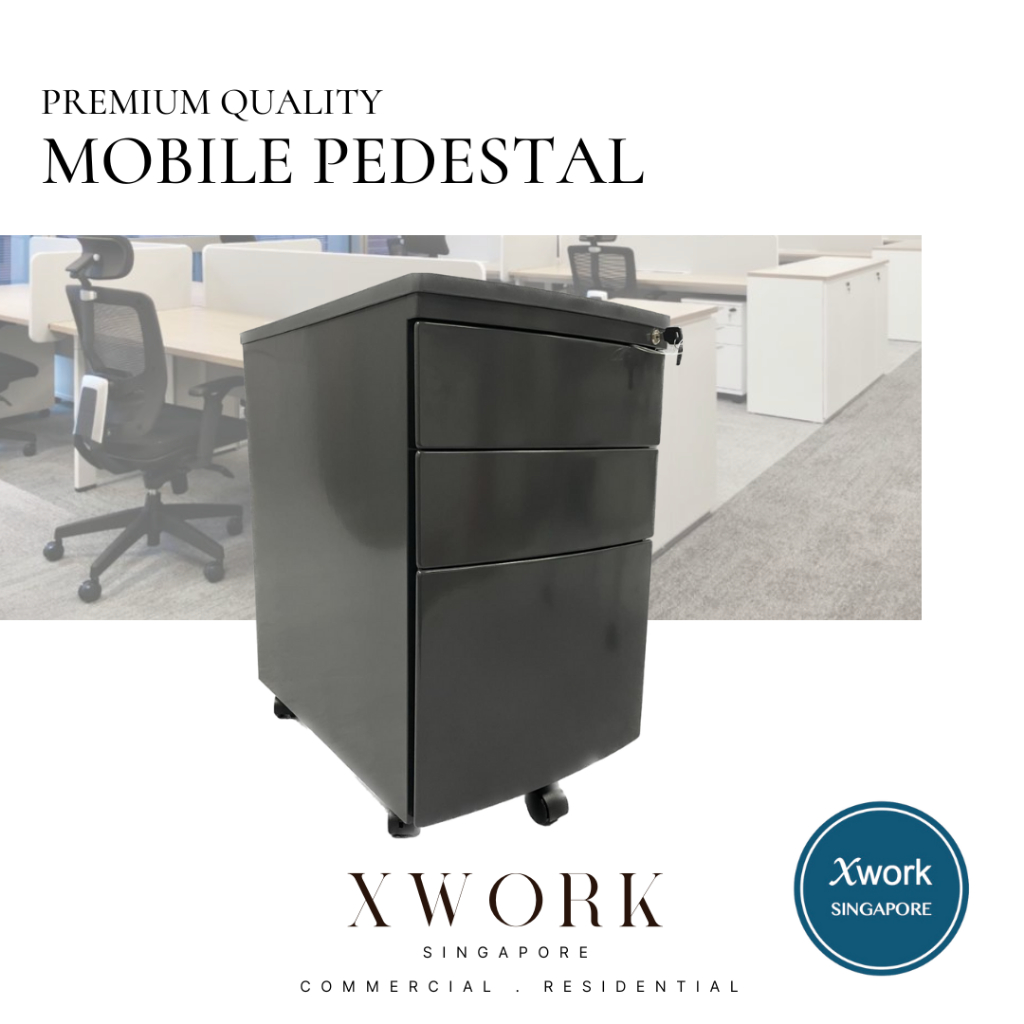 [SG SELLER] Mobile Pedestal 2 Drawer 1 Filing Office Home Cabinet Ready Stocks