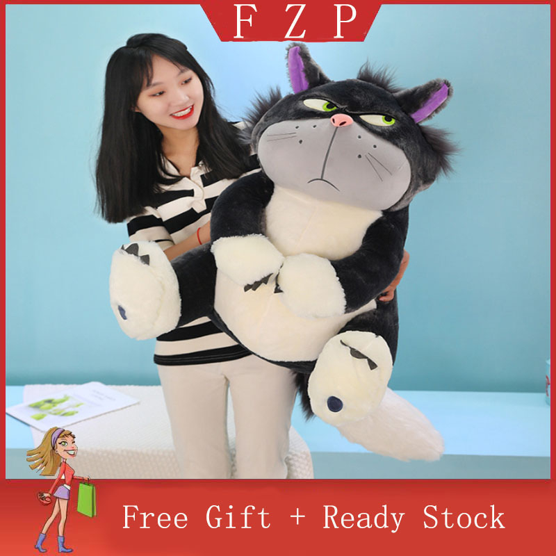 FZP Ready Stock Stuffed Toys 60CM Lucifer's Evil Cat Sleeping Pillow Valentine's Day Girlfriend Gifts Plush Toys For Kids Birthday Gift Girls Boy Toys