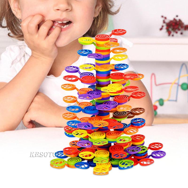[Kesoto2] Leaf Stacking Toys Tree Stacking and Building Blocks for Preschool Children
