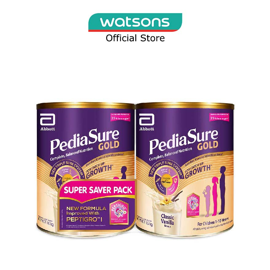PEDIASURE Peptigro Vanilla Twinpack Set, For Children 1 To 10 Years Old, (1.6kg) 2s