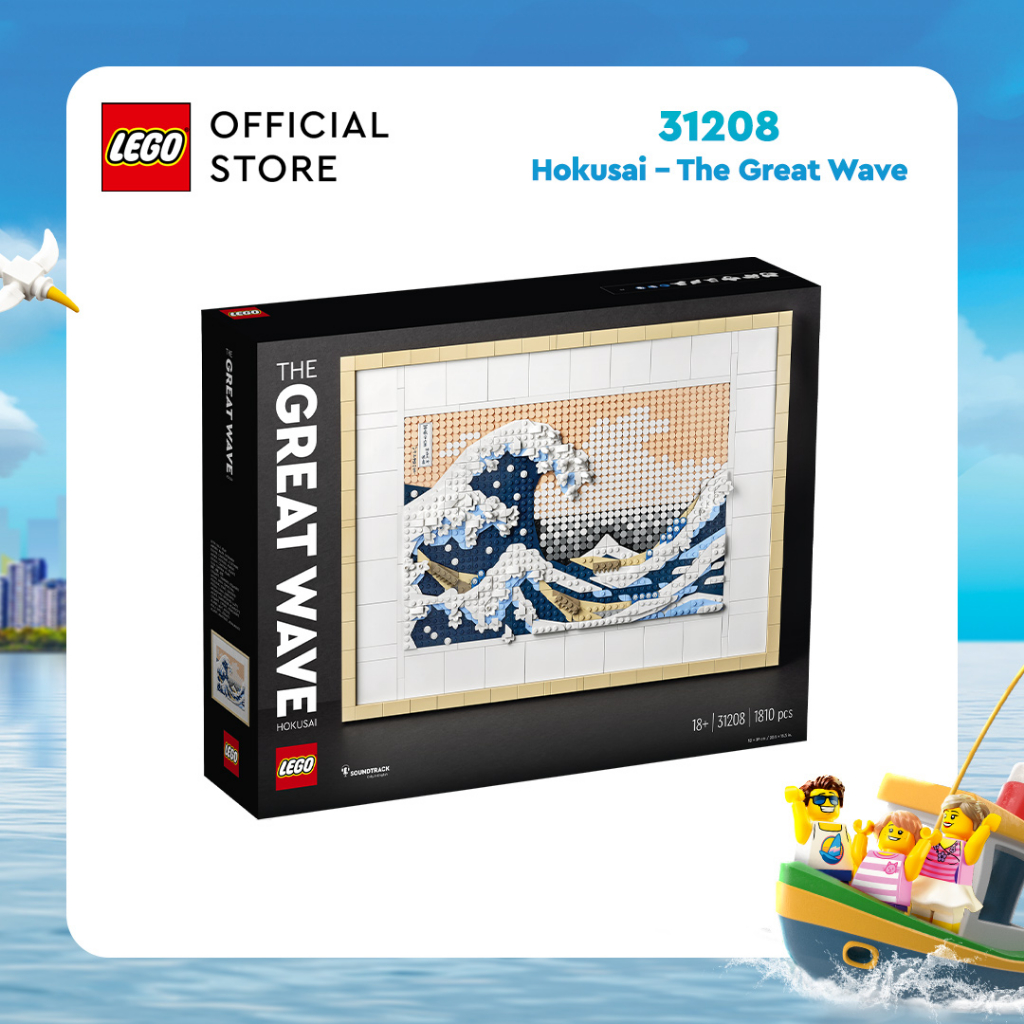 LEGO Art  31208 Hokusai – The Great Wave Building Kit (1,810 Pieces) Building Blocks Birthday Gift Construction Toys