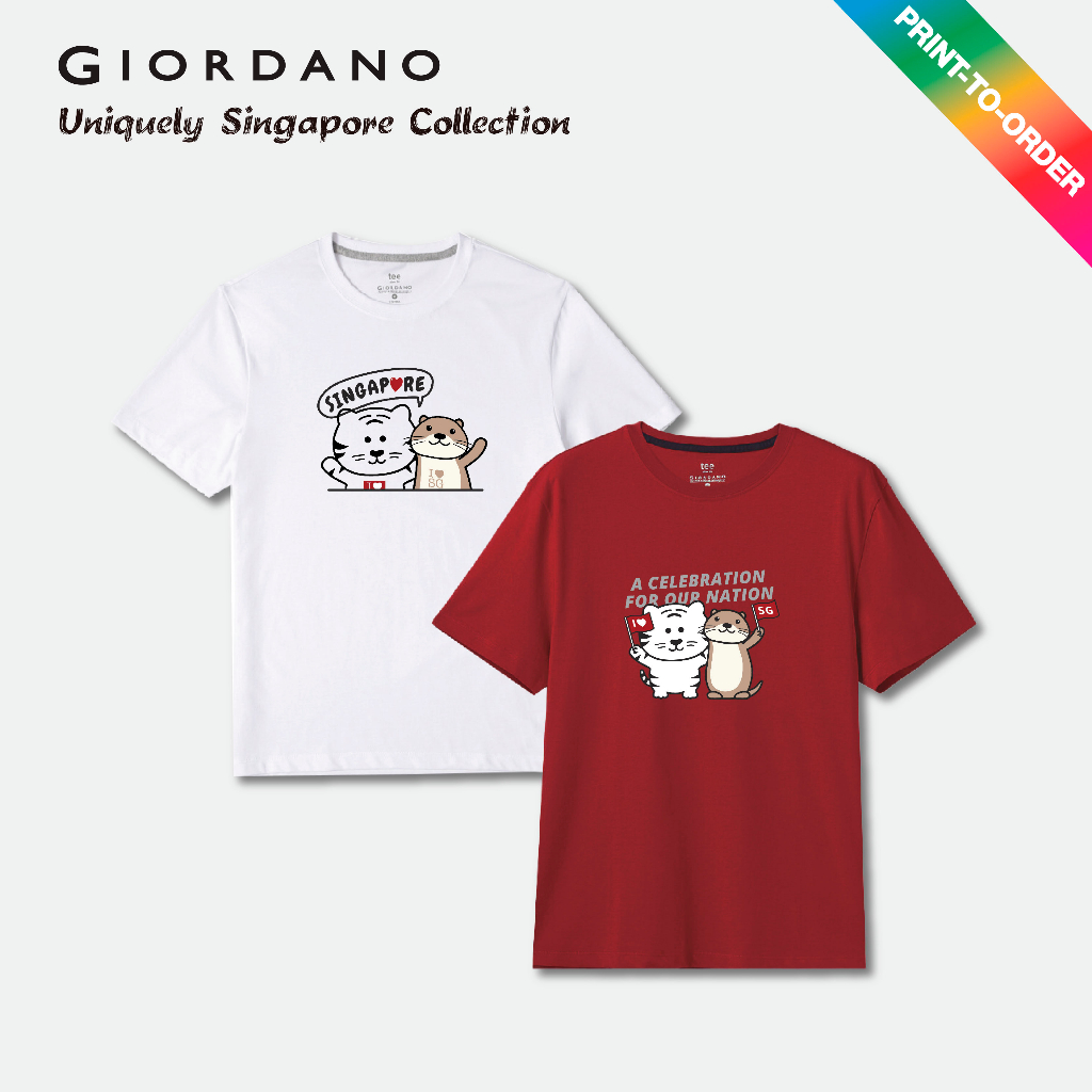 [Print-To-Order] Giordano NDP 2023 Uniquely Singapore Collection (Unisex, Singapore NDP T-shirt)