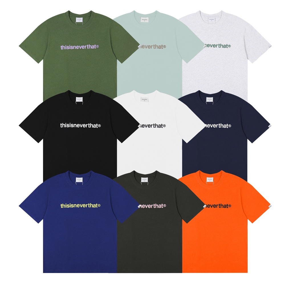 Actual Photo THISISNEVERTHAT T-Logo T SHIRT Black 9 color (UNISEX) casual short-sleeved for men and women