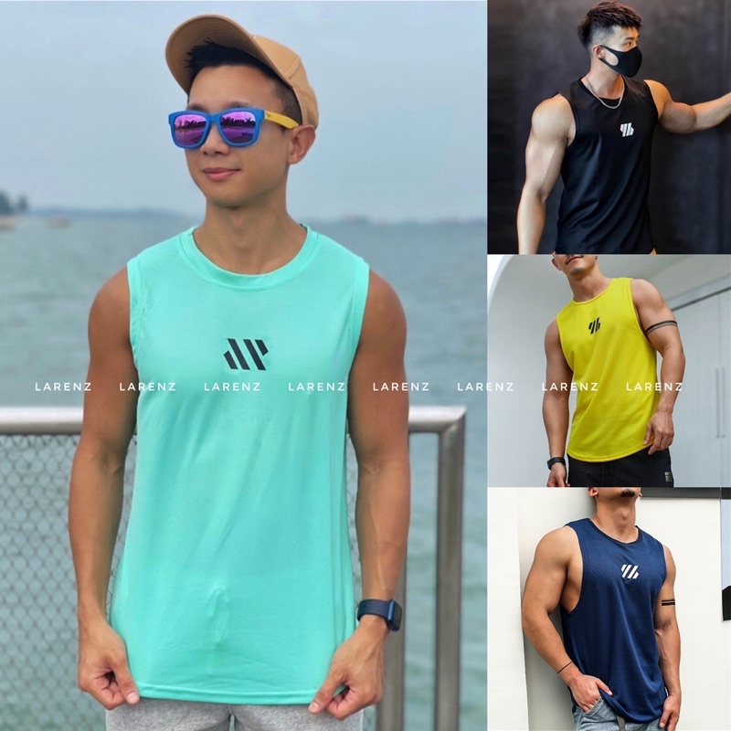 [Local] Singlet /// QuickDry / Plain / Polyester /  Men/  Sport Wear /Sleeveless / tank top / short sleeve