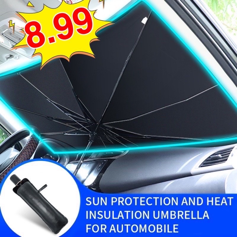 SG Seller Universal Car Windshield Sun Shade Cover Sunshade Front Window Mount Umbrella Parasol