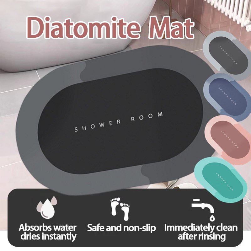 Diatomite Mat Japan Fast Drying Floor Toilet Mat Non Slip Anti-Slip For Bathroom Christmas Xmas Gift