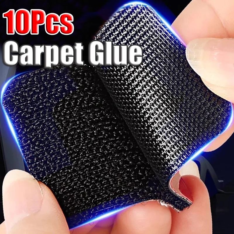10Pairs Self Adhesive Fastener Car Carpet Tape Universal Floor Mat Clips Retention Holders Grips Sticker For Car