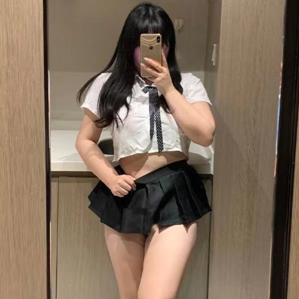 Plus Size sexy lingerie for sex role play Japanese school uniform student uniform pajamas suit short sleeve sexy pajamas women's sexy underwear fat people can wear