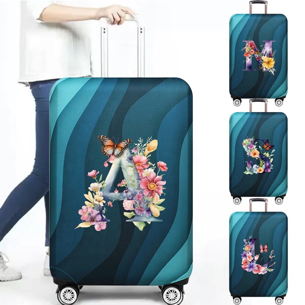 2024 Fashion Luggage Cover Thicker Elastic 18-32 Inch Dust Cover for Extra Protection Floral Letter Series Printing