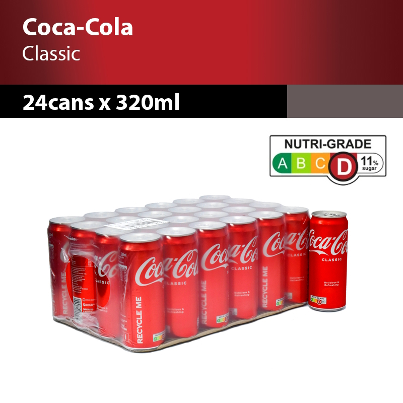[Free Gift with bundle purchase] Coca-Cola Classic 24 cans x 320ml