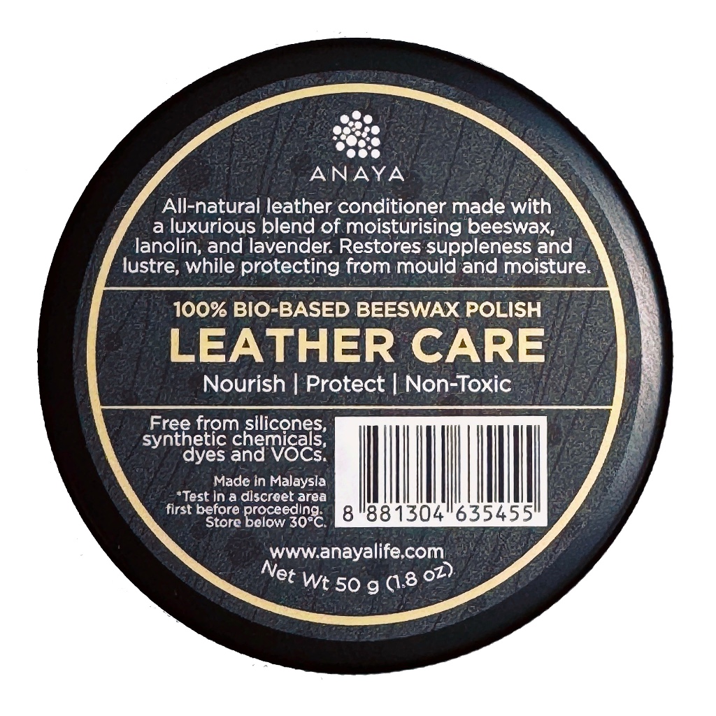 Anaya - Leather Care | natural, food-grade, anti-mould, leather conditioner, leather polish 天然防霉皮革保养