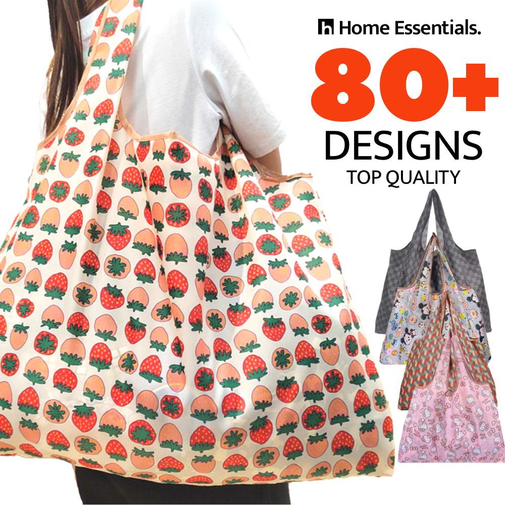 [SG] [Improved Thickened Material] XL Size Light Weight Durable Foldable Bag Shopping Supermarket Reusable Eco Bag