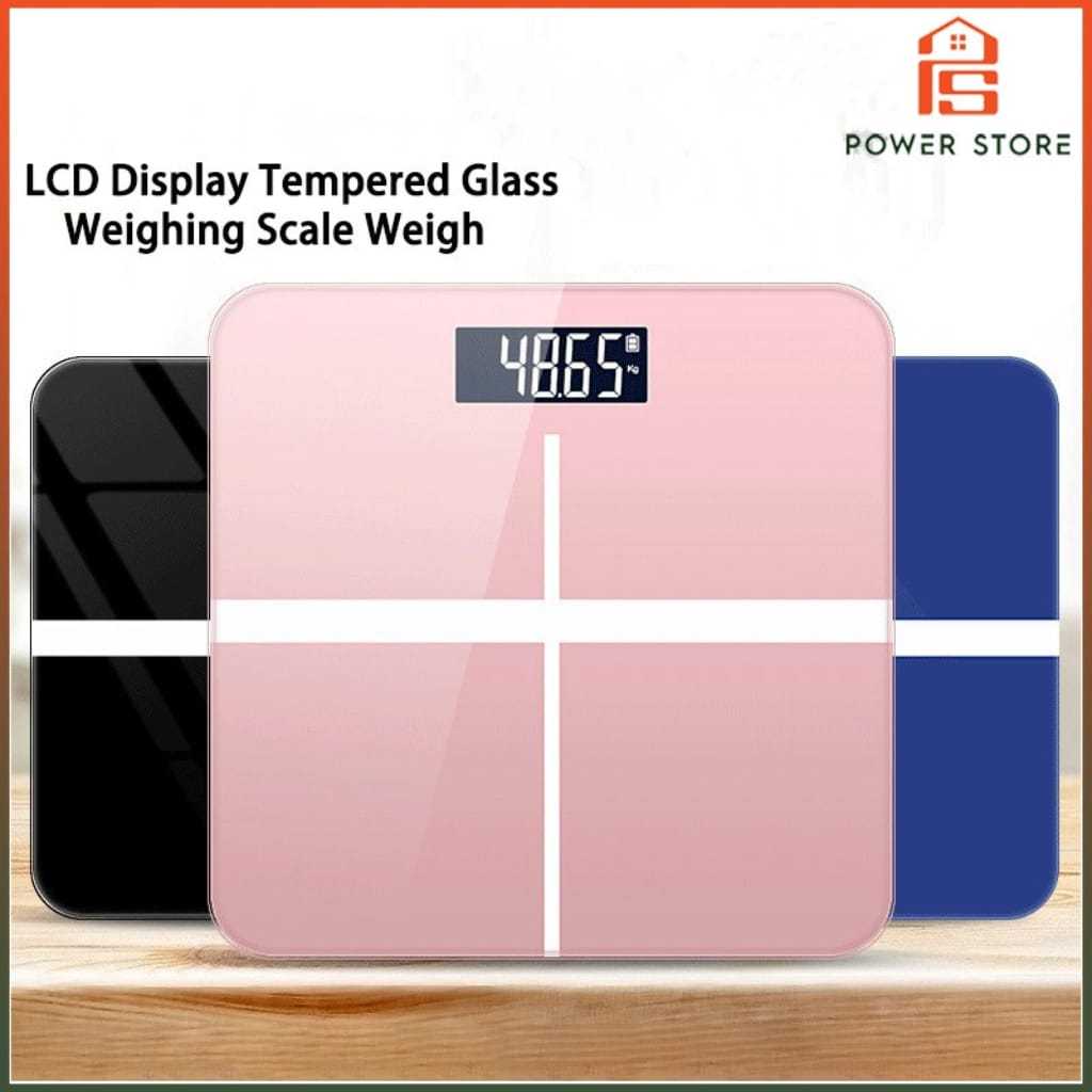 German Style USB Digital Body Weighing Scale Weight Scale LCD Display Bathroom Tempered Glass Weigh Electronic