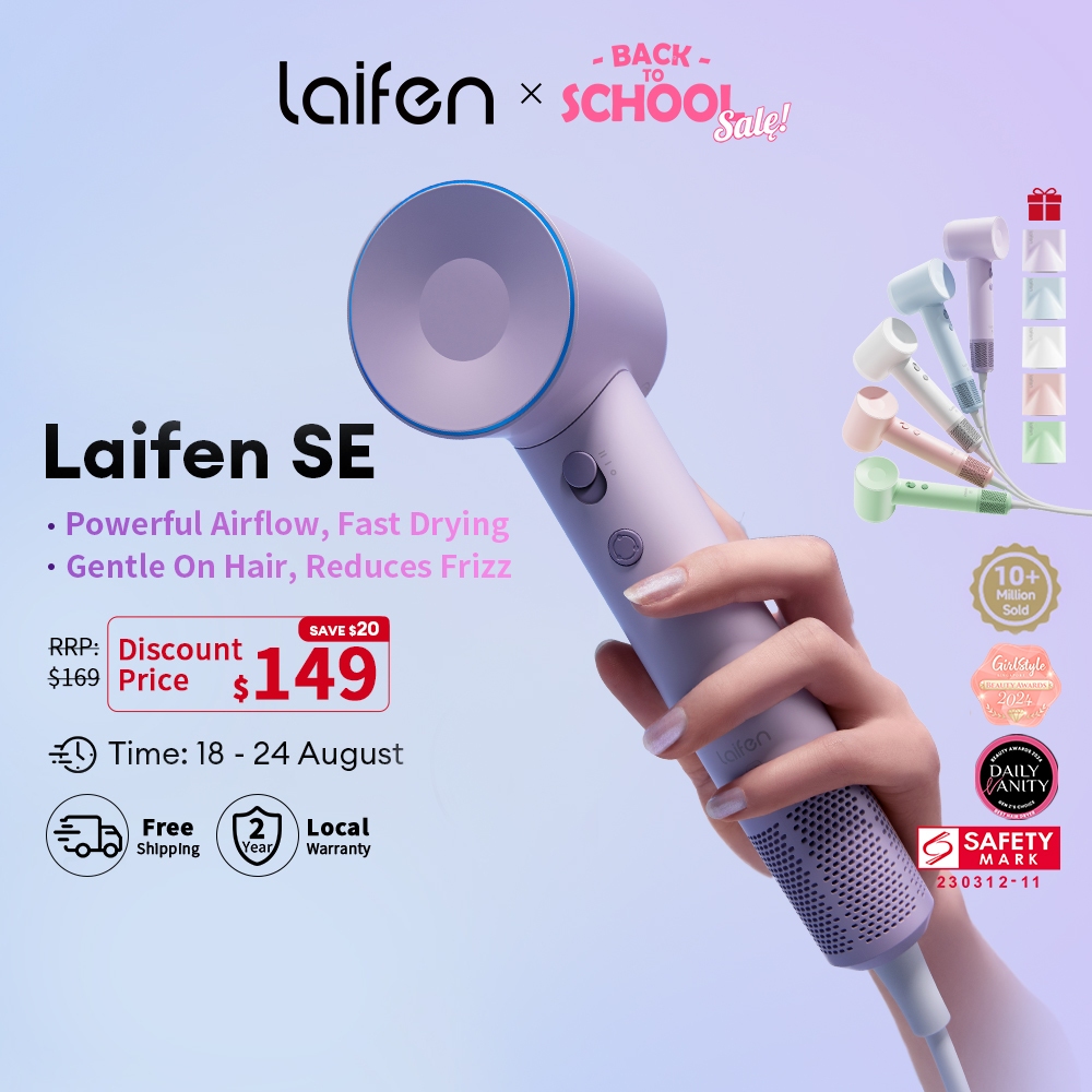 Laifen SE High-speed Hair Dryer Negative Ionic Fast Drying Low Noise Thermo-Control Long Lasting